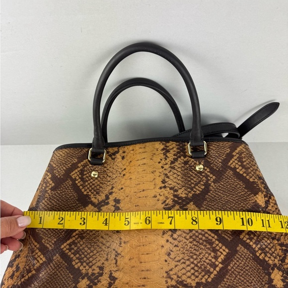 Coach Brown and Black Snake Print Handbag - Picture 11 of 17
